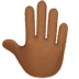 🤚🏾 raised back of hand: medium-dark skin tone display on Apple